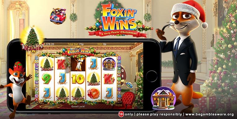 Play the Christmas-themed, Foxin Wins - A Very Foxin Christmas Slots